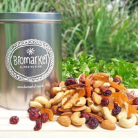 Mix Nozes, Amêndoas, Castanhas e Frutas Desidratadas - Lata com 500g mix biomarket lata castanhas nozes a 200x200 - Mix Nozes, Amêndoas, Castanhas e Frutas Desidratadas - Lata com 500g