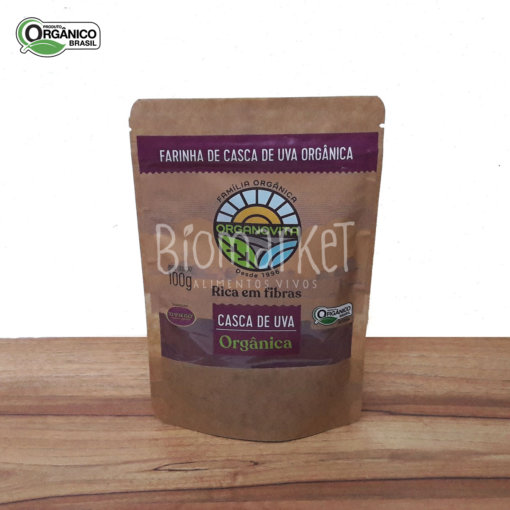 Farinha de Casca de Uva Orgânica - 100g - Resveratrol