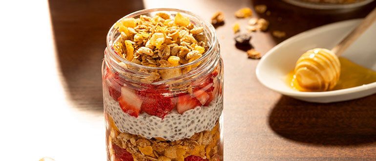 biomarket receita parfait de chia e granola com tahine - Parfait de chia e granola com Tahine